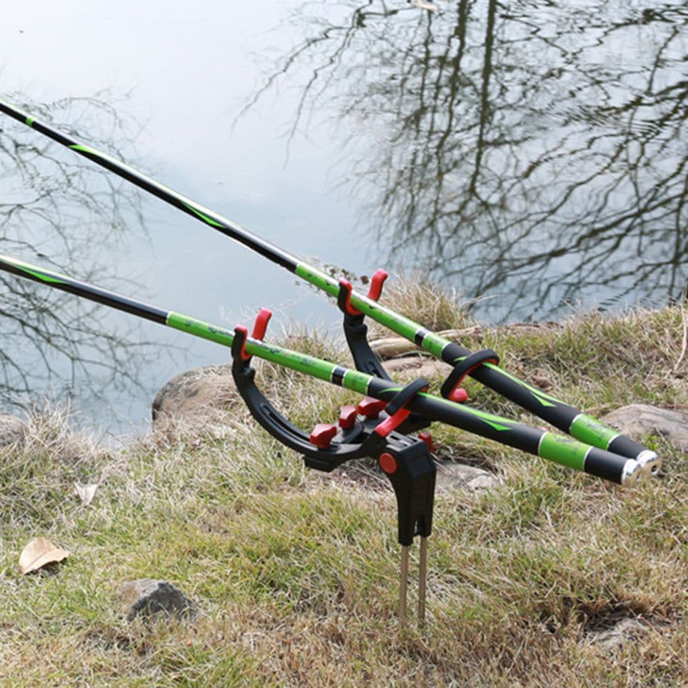 image-360 Degree Adjustable Fishing Pole Holder Universal Fishing Foldable Bracket Sea Lake Fish Rod Rack Stand Fishing Accessories