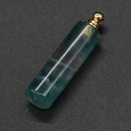 image-Natural Stone Necklace Perfume Bottle Pendant