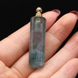 image-Natural Stone Necklace Perfume Bottle Pendant