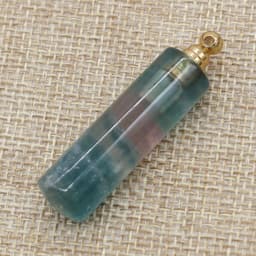 image-Natural Stone Necklace Perfume Bottle Pendant