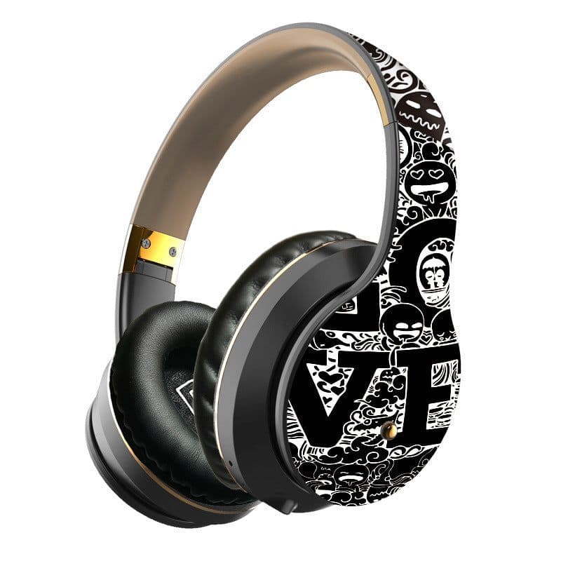 image-Headphones Wireless Bluetooth Headset Music Sports Heavy Bass Mobile Phone Card Headset