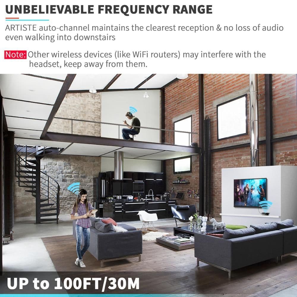 image-TV Wireless Headphones On-ear Bass Headphones
