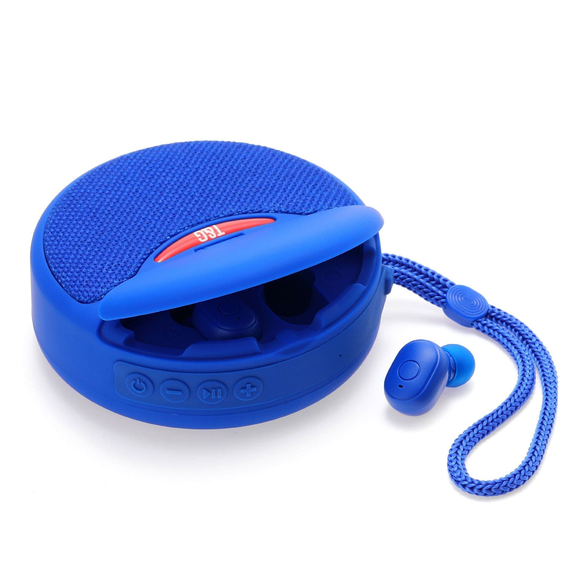 image-Outdoor Portable Headset Bluetooth Speaker Integrated Wireless 3D Stereo Subwoofer Music Speaker Support TF Card FM Radio