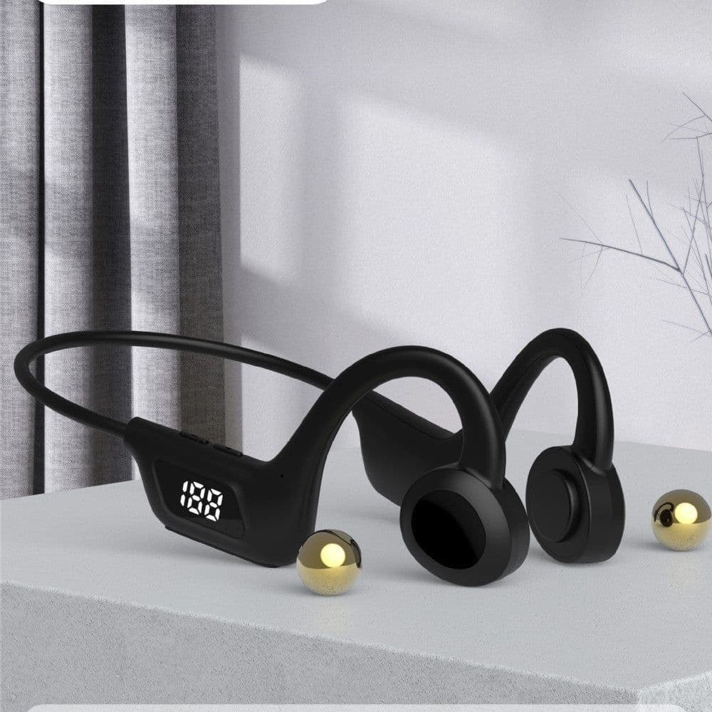 image-Headphones Sports Band Memory Noise Cancelling Display Wireless Power Running