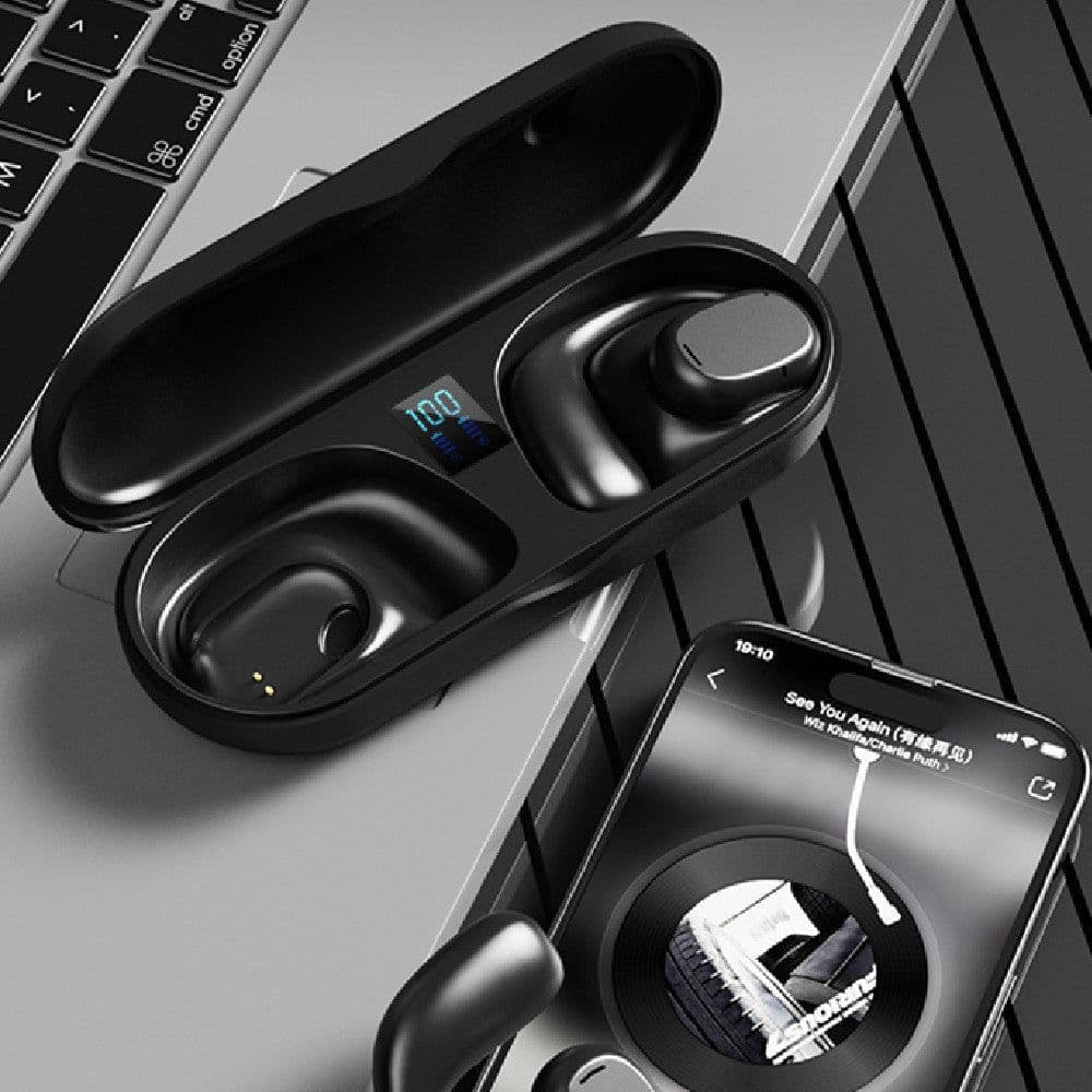 image-Wireless Sports Ultra-long Life Without Ear Digital Display Headphones