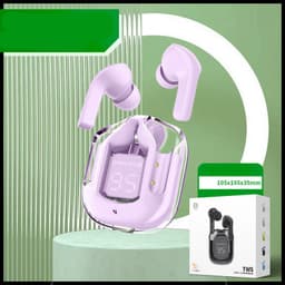image-New Mini Transparent Wireless Bluetooth Headset Digital Display ENC Noise Reduction True Wireless Sports Music