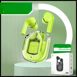 image-New Mini Transparent Wireless Bluetooth Headset Digital Display ENC Noise Reduction True Wireless Sports Music