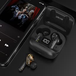 image-New Mini Transparent Wireless Bluetooth Headset Digital Display ENC Noise Reduction True Wireless Sports Music