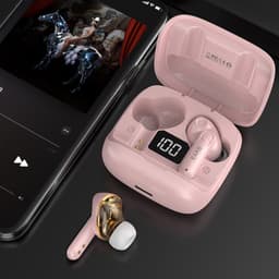 image-New Mini Transparent Wireless Bluetooth Headset Digital Display ENC Noise Reduction True Wireless Sports Music