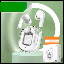 image-New Mini Transparent Wireless Bluetooth Headset Digital Display ENC Noise Reduction True Wireless Sports Music