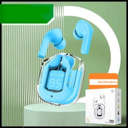 image-New Mini Transparent Wireless Bluetooth Headset Digital Display ENC Noise Reduction True Wireless Sports Music