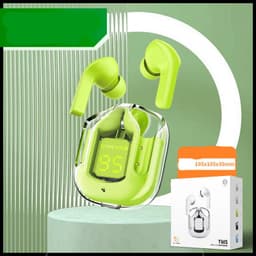 image-New Mini Transparent Wireless Bluetooth Headset Digital Display ENC Noise Reduction True Wireless Sports Music