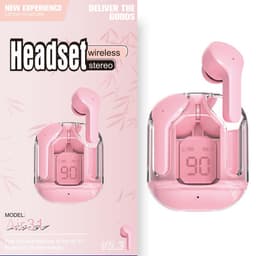 image-New Mini Transparent Wireless Bluetooth Headset Digital Display ENC Noise Reduction True Wireless Sports Music