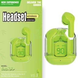image-New Mini Transparent Wireless Bluetooth Headset Digital Display ENC Noise Reduction True Wireless Sports Music