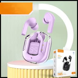 image-New Mini Transparent Wireless Bluetooth Headset Digital Display ENC Noise Reduction True Wireless Sports Music
