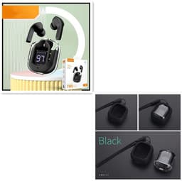 image-New Mini Transparent Wireless Bluetooth Headset Digital Display ENC Noise Reduction True Wireless Sports Music