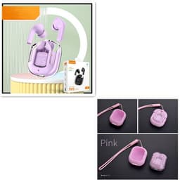 image-New Mini Transparent Wireless Bluetooth Headset Digital Display ENC Noise Reduction True Wireless Sports Music