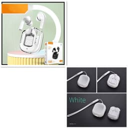 image-New Mini Transparent Wireless Bluetooth Headset Digital Display ENC Noise Reduction True Wireless Sports Music