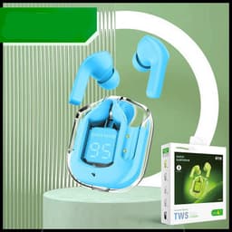 image-New Mini Transparent Wireless Bluetooth Headset Digital Display ENC Noise Reduction True Wireless Sports Music