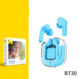 image-New Mini Transparent Wireless Bluetooth Headset Digital Display ENC Noise Reduction True Wireless Sports Music
