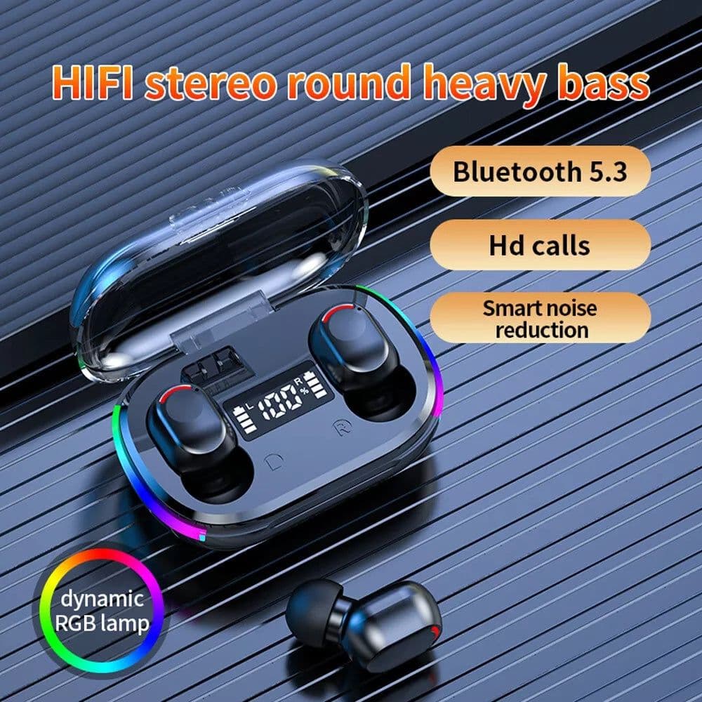 image-Mini Wireless Earbuds - Earbud Headphones With Digital Display Bluetooth Earbuds TWS 5.3 Wireless Headphones Earphone Waterproof For All Phones