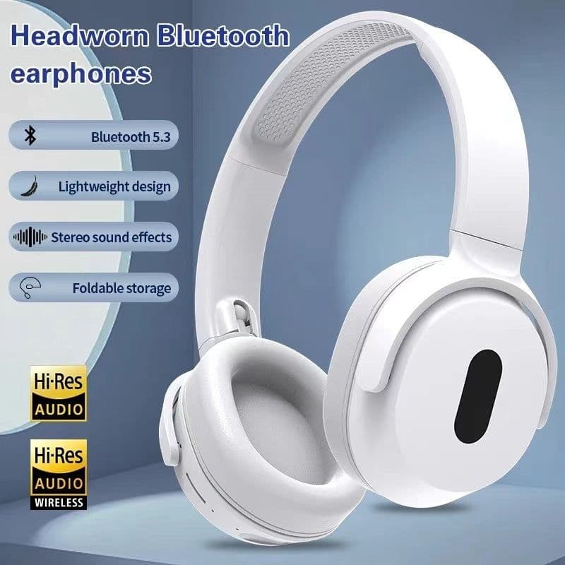 image-Foldable Wireless Headphones Bluetooth Sports Earphones Hifi Stereo Noise Cancelling Headphones With Mic Over Ear Gamer Headsets
