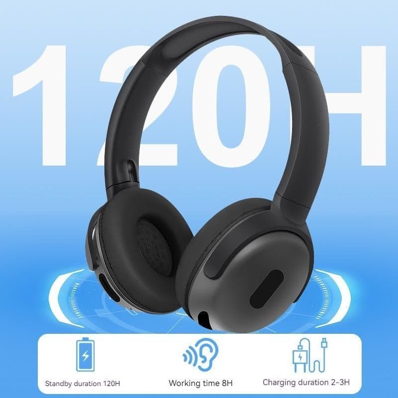 image-Foldable Wireless Headphones Bluetooth Sports Earphones Hifi Stereo Noise Cancelling Headphones With Mic Over Ear Gamer Headsets