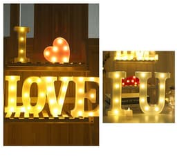 image-Luminous LED Letter Number Night Light English Alphabet Number Battery Lamp Romantic Wedding Christmas Party Decoration