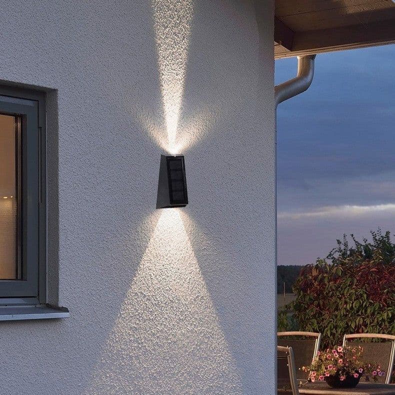 image-Solar Garden Courtyard Household Waterproof Up And Down Glow Outdoor Decoration Wall Lights