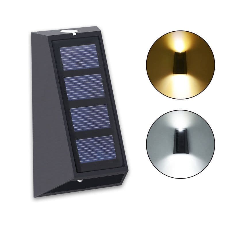 image-Solar Garden Courtyard Household Waterproof Up And Down Glow Outdoor Decoration Wall Lights