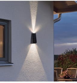 image-Solar Garden Courtyard Household Waterproof Up And Down Glow Outdoor Decoration Wall Lights