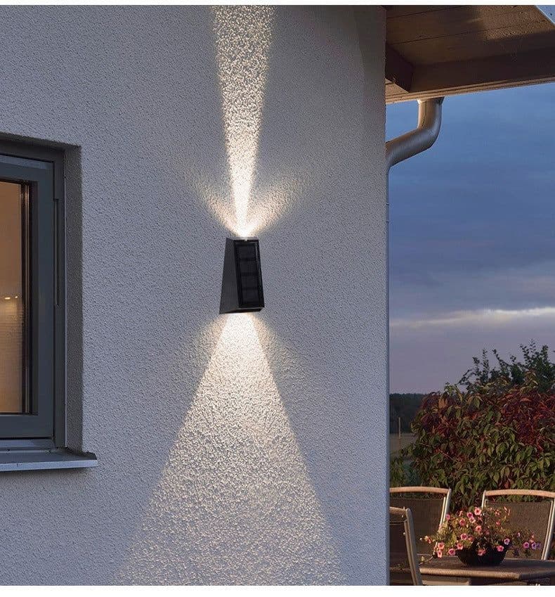 image-Solar Garden Courtyard Household Waterproof Up And Down Glow Outdoor Decoration Wall Lights