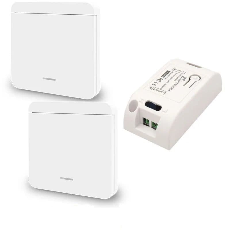 image-Diese 433Mhz wireless Wall Switch rf 86 wall panel transmitter Safety Switch and AC 110V 220V relay interruptor for Light Lamp