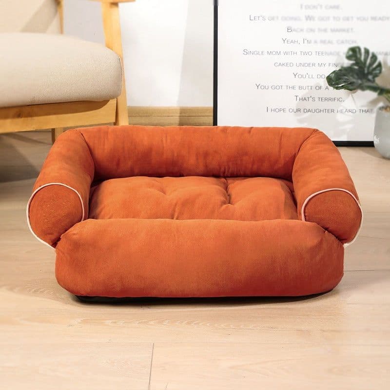 image-Dog Sofa Bed Sleeping Bag Kennel Cat Puppy Sofa Bed Pet House Winter Warm Beds Cushion