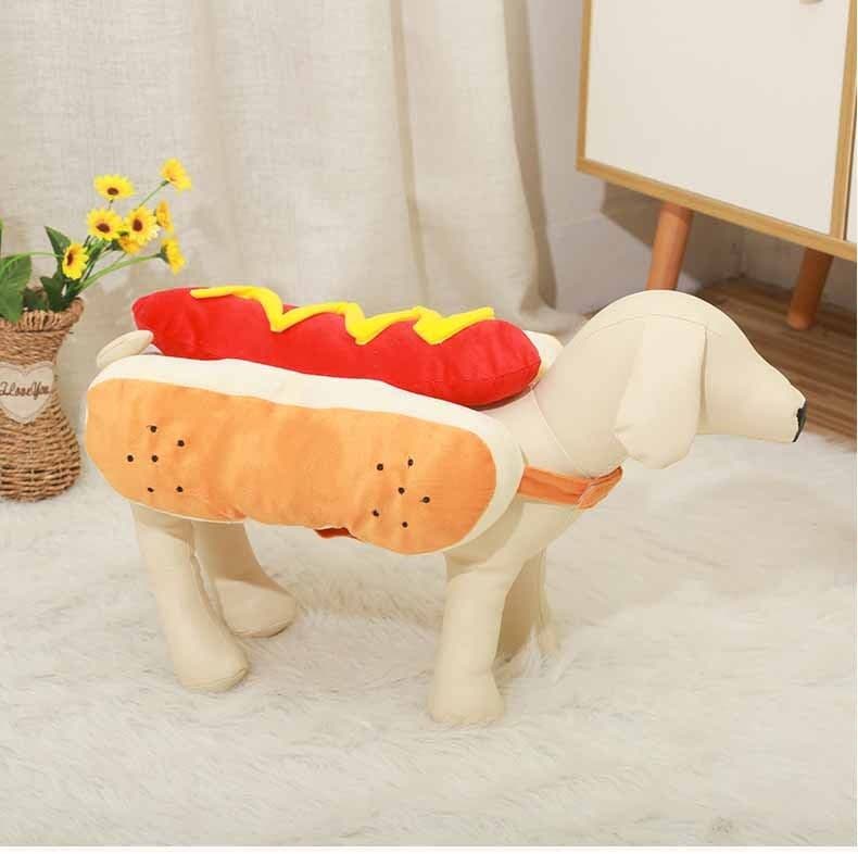 image-Funny Halloween Costumes For Dogs Puppy Pet Clothing Hot Dog Design Dog Clothes Pet Apparel Dressing Up Cat Party Costume Suit