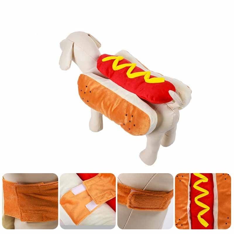 image-Funny Halloween Costumes For Dogs Puppy Pet Clothing Hot Dog Design Dog Clothes Pet Apparel Dressing Up Cat Party Costume Suit