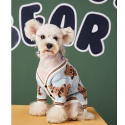 image-Dog Cat Sweater Preppy Style V-neck Striped Vest Pet Puppy Winter Warm Clothes Apparel For Dogs Cats