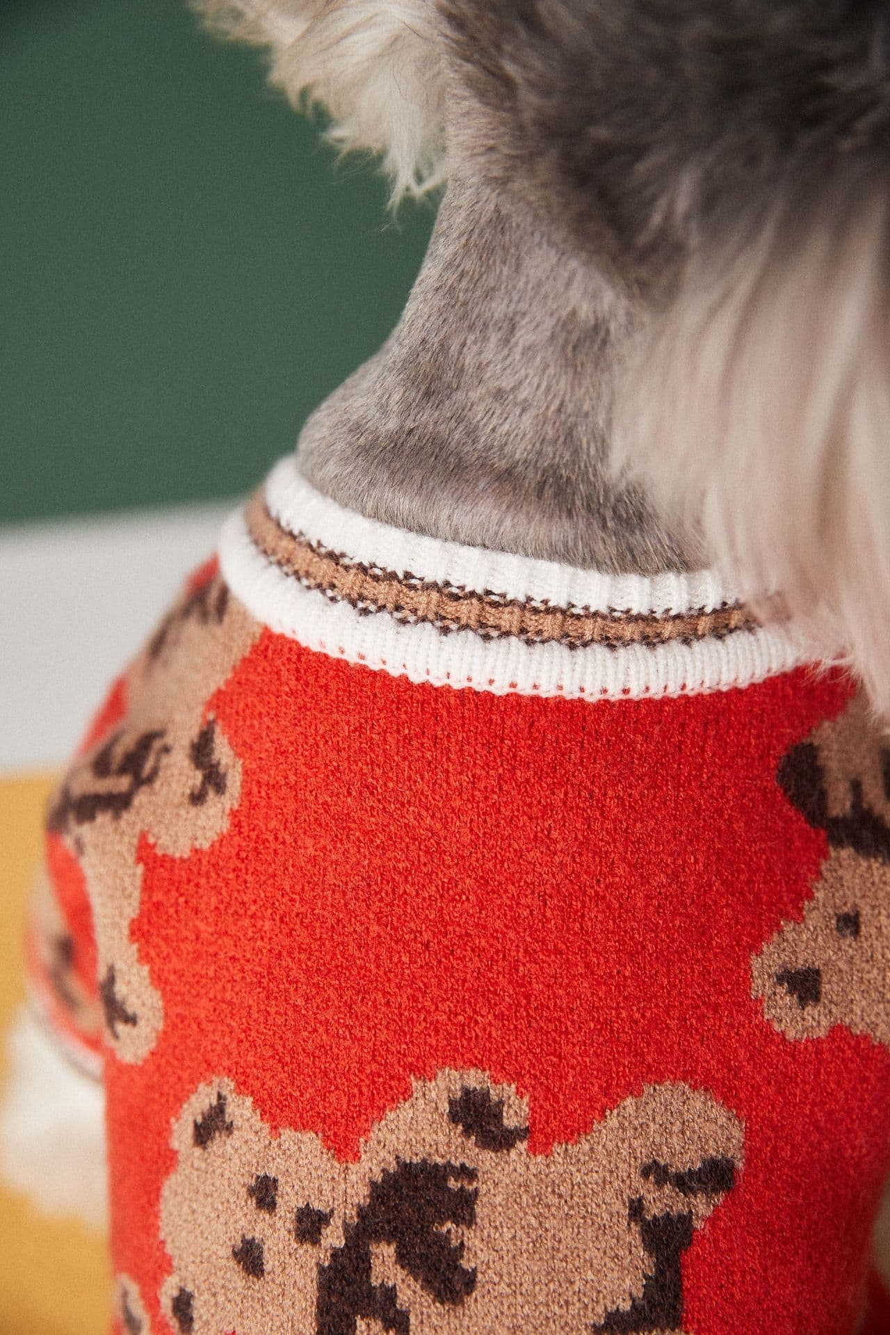 image-Dog Cat Sweater Preppy Style V-neck Striped Vest Pet Puppy Winter Warm Clothes Apparel For Dogs Cats