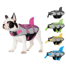 image-Swim Pet Dog Life Jacket Vest Clothes Life Vest Collar Harness Pets Swimming Summer Swimwear Scales Shark Pet Products