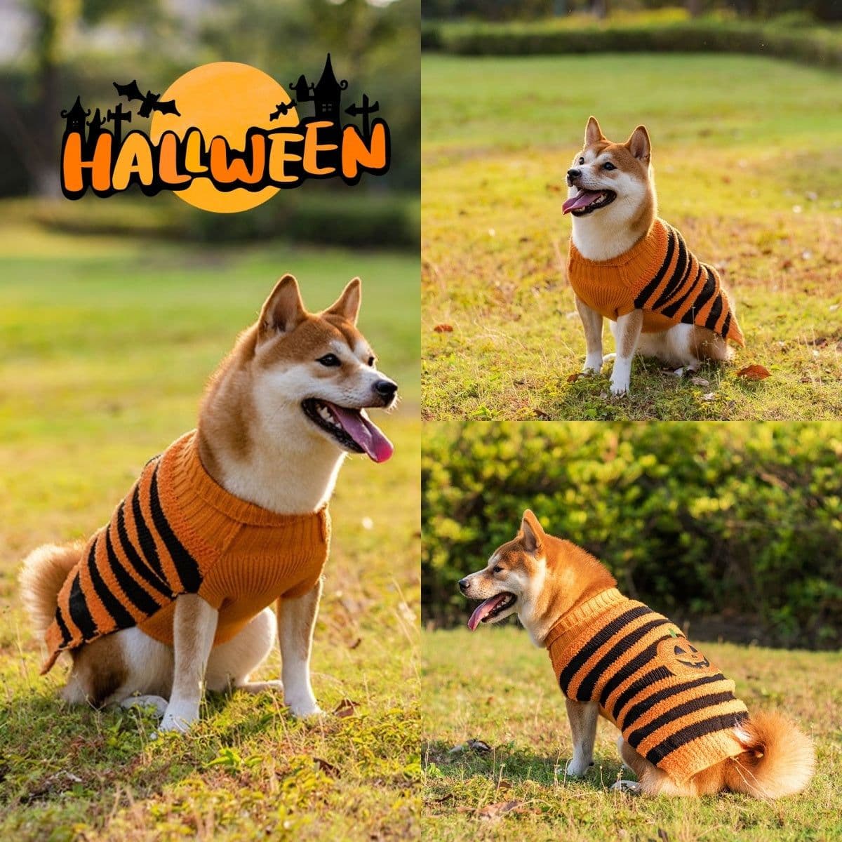 image-Halloween Dog Sweaters Pet Costume Teddy Warm Leisure Sweater Cosplay Clothes For Dogs Pets Outfits