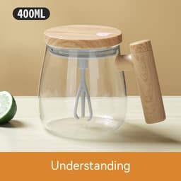 image-400ML Self Stirring Coffee Mug Electric Mixing Glass Coffee CupHigh Speed Fast Automatic Coffee Cup For Gyms Dining Room Kitchen Gadgets