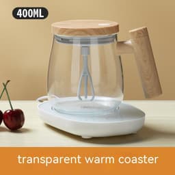 image-400ML Self Stirring Coffee Mug Electric Mixing Glass Coffee CupHigh Speed Fast Automatic Coffee Cup For Gyms Dining Room Kitchen Gadgets
