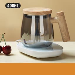 image-400ML Self Stirring Coffee Mug Electric Mixing Glass Coffee CupHigh Speed Fast Automatic Coffee Cup For Gyms Dining Room Kitchen Gadgets