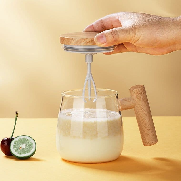 image-400ML Self Stirring Coffee Mug Electric Mixing Glass Coffee CupHigh Speed Fast Automatic Coffee Cup For Gyms Dining Room Kitchen Gadgets