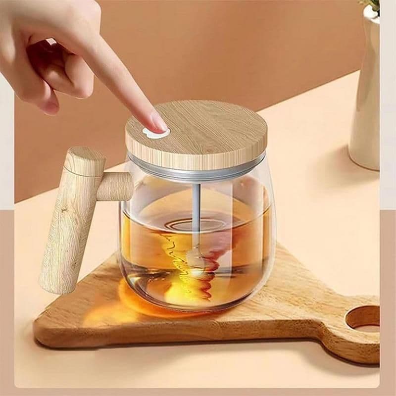 image-400ML Self Stirring Coffee Mug Electric Mixing Glass Coffee CupHigh Speed Fast Automatic Coffee Cup For Gyms Dining Room Kitchen Gadgets