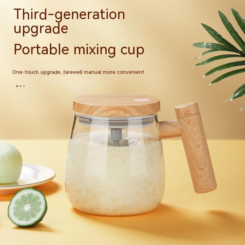 image-400ML Self Stirring Coffee Mug Electric Mixing Glass Coffee CupHigh Speed Fast Automatic Coffee Cup For Gyms Dining Room Kitchen Gadgets
