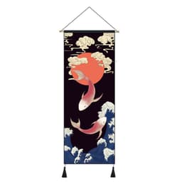 image-Japanese Style Hanging Painting Crane Lady Ukiyo-E Japanese Landscape Living Room Background Wall Decoration Painting Tatami Bedroom Mural