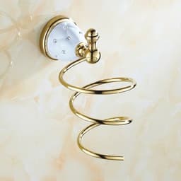 image-Diamond-studded Bath Towel Rack Golden Towel Rack Bathroom Bathroom Shelf