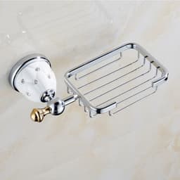 image-Diamond-studded Bath Towel Rack Golden Towel Rack Bathroom Bathroom Shelf
