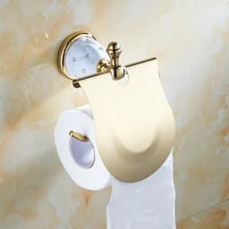 image-Diamond-studded Bath Towel Rack Golden Towel Rack Bathroom Bathroom Shelf